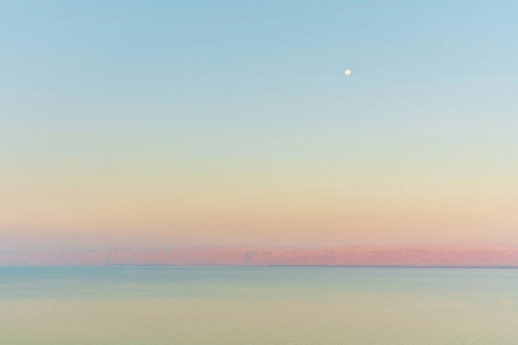 A moon landed on the Dead Sea