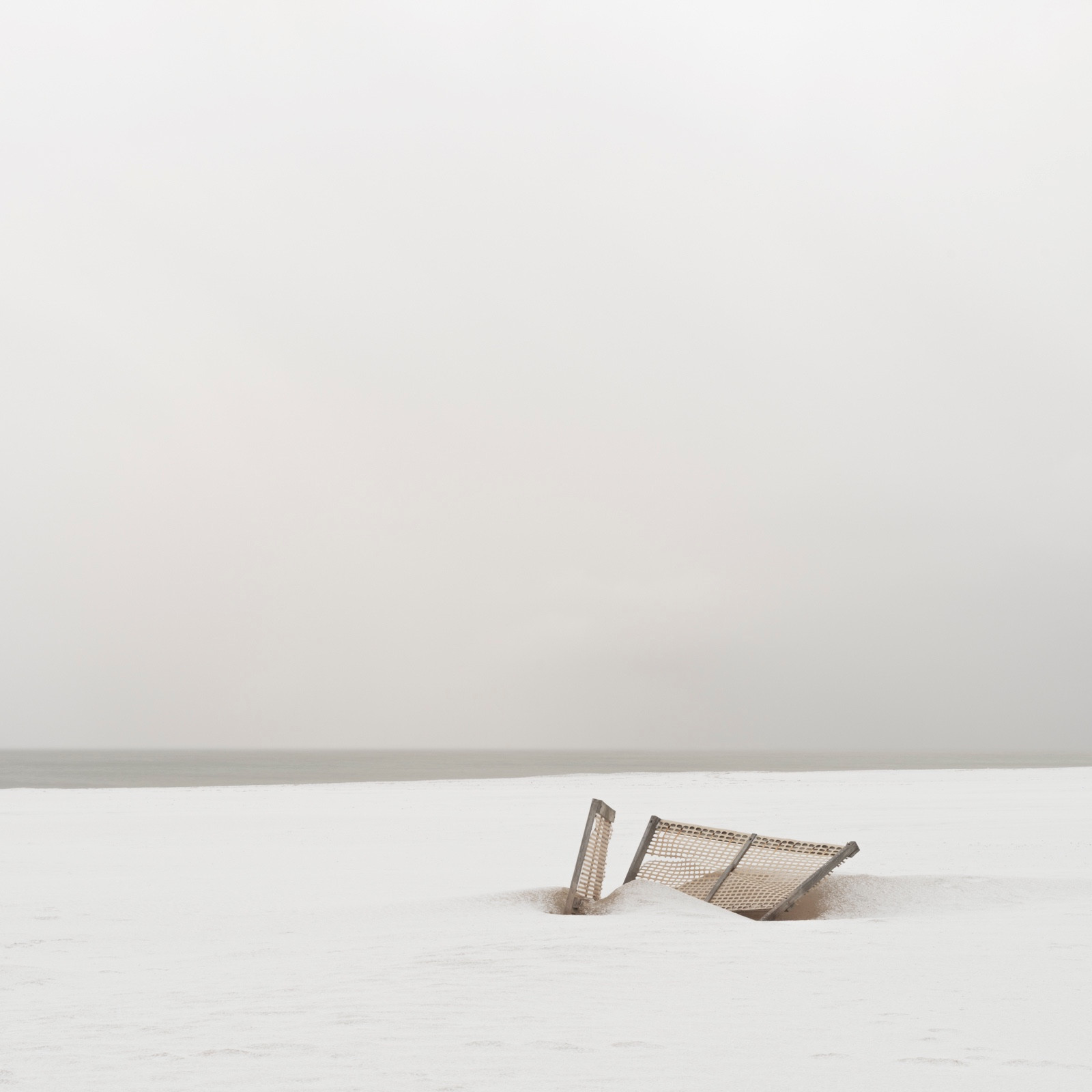 Snow on the Belgian coast