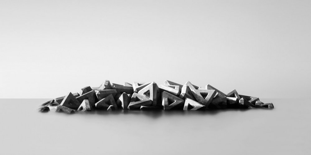 Pile of Tetrapods (BW)